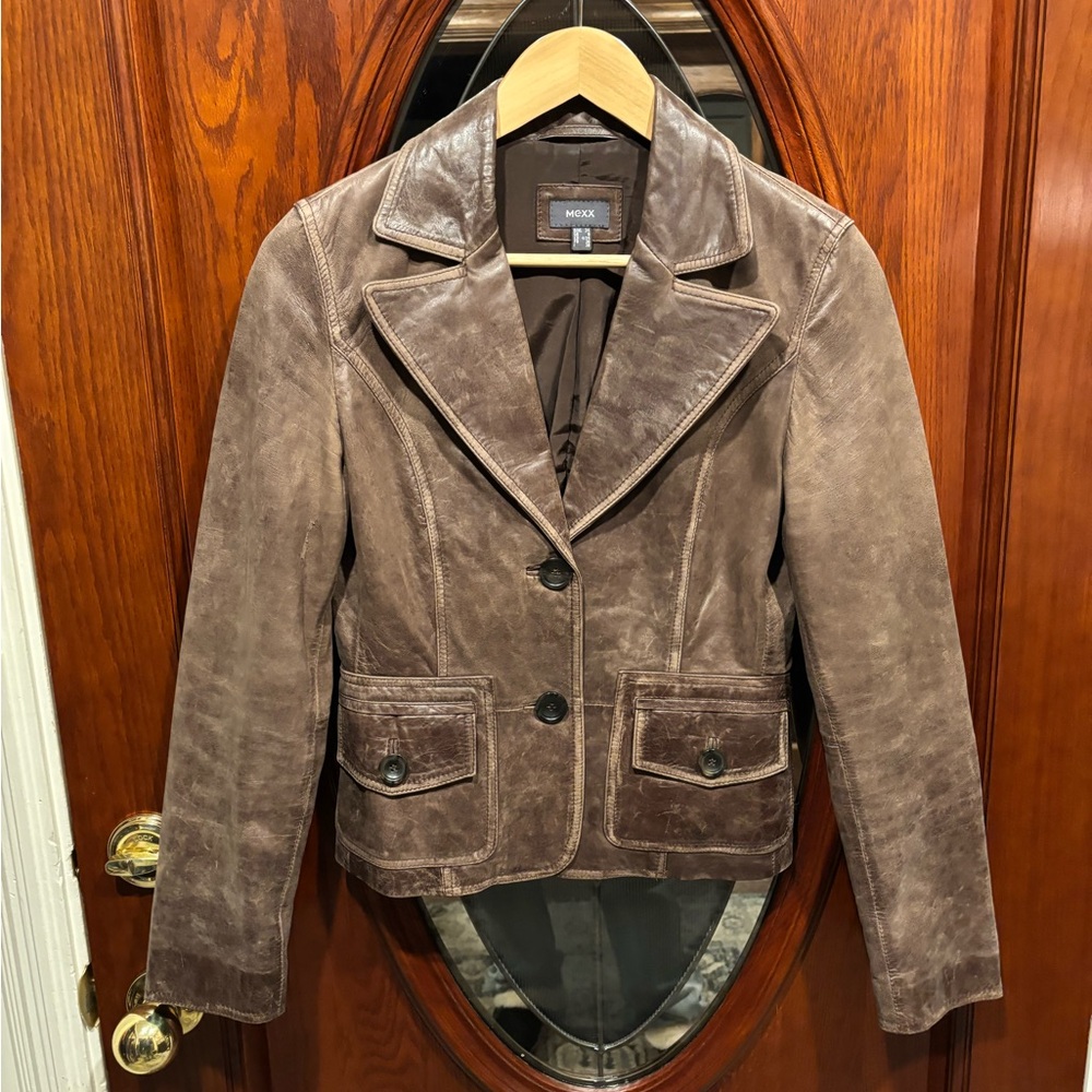 Mexx Brown Leather Jacket